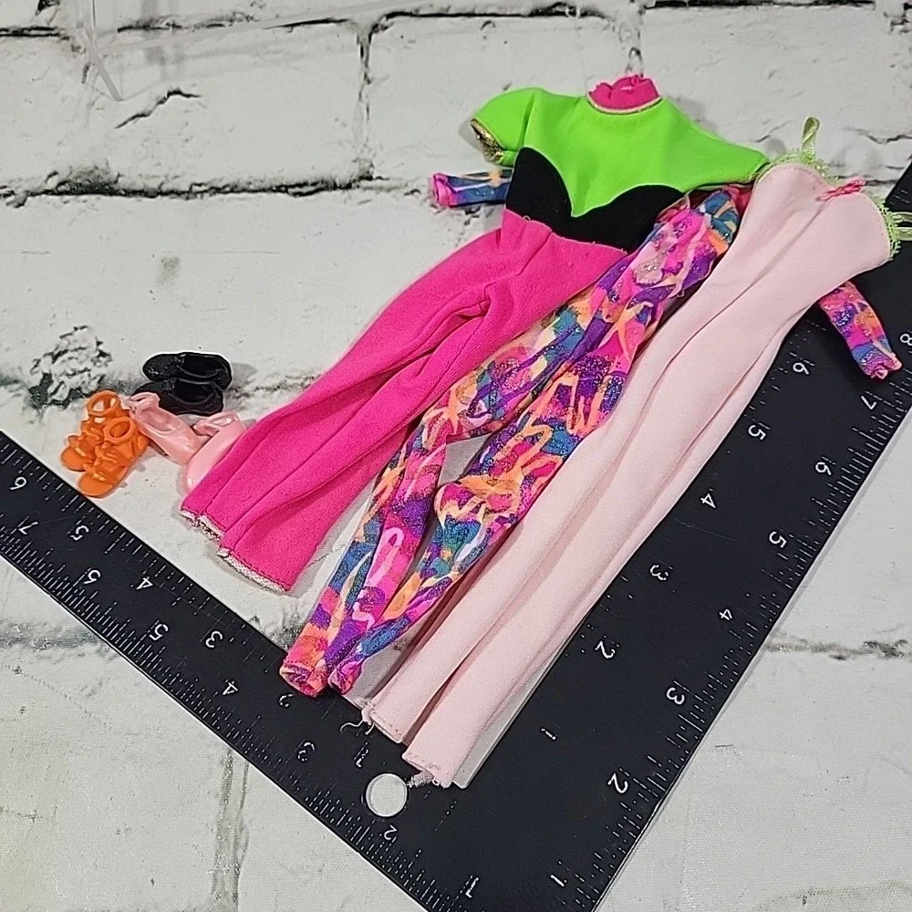 Vintage Barbie Aerobics‎ Dance Leotards Lot Jazz Shoes Ballet Slippers Outfits